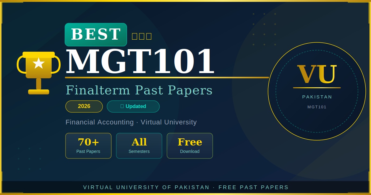 Best MGT101 Finalterm Past Papers 2026